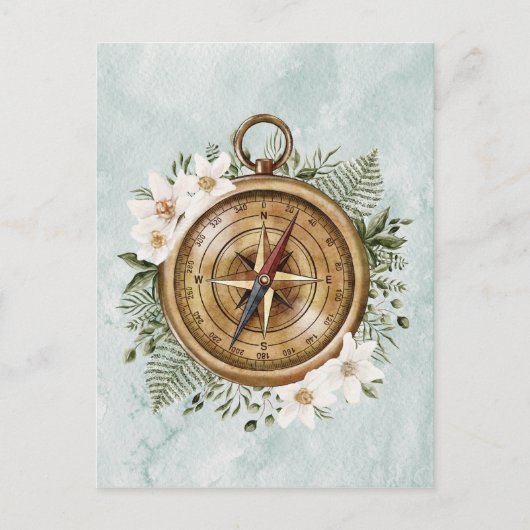 Blumenkompass Postkarte (Vorderseite)