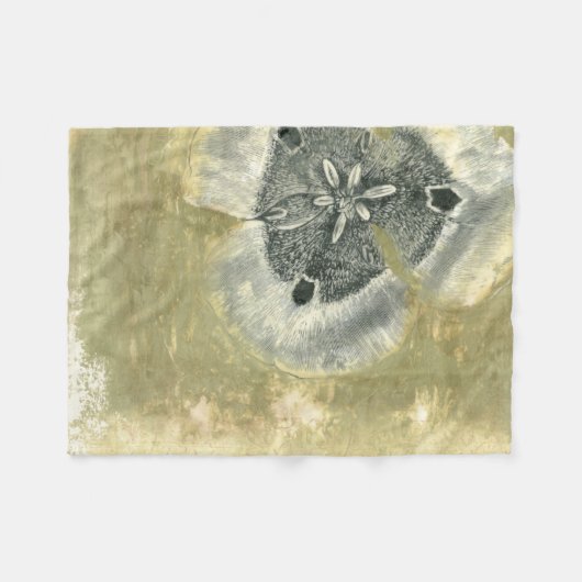 Blumenkopf Abstrakt mit glänzender Textur Fleecedecke (Vorderseite (Horizontal))
