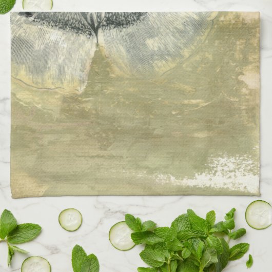 Blumenkopf Abstrakt mit glänzender Textur Handtuch (Gefaltet)