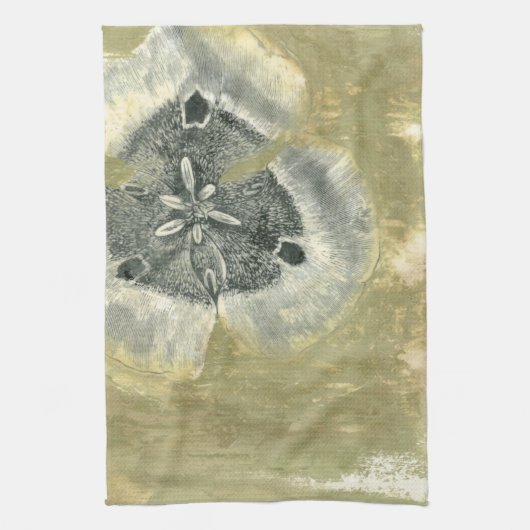 Blumenkopf Abstrakt mit glänzender Textur Handtuch (Vertikal)