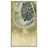 Blumenkopf Abstrakt mit glänzender Textur Kleine Geschenktüte (Rückseite)