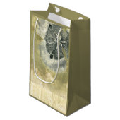 Blumenkopf Abstrakt mit glänzender Textur Kleine Geschenktüte (Vorderseite Schrägansicht)