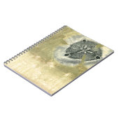 Blumenkopf Abstrakt mit glänzender Textur Notizblock (Linke Seite)