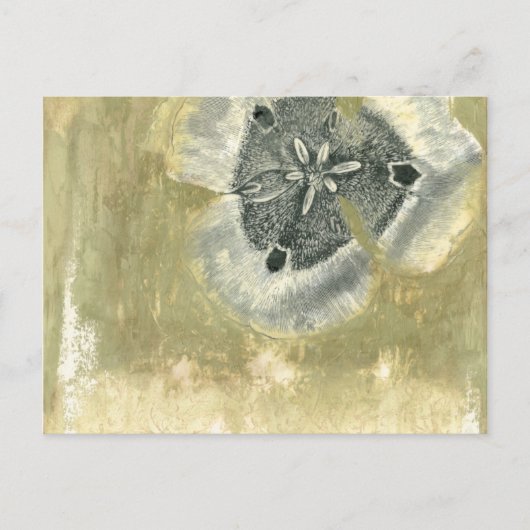 Blumenkopf Abstrakt mit glänzender Textur Postkarte (Vorderseite)