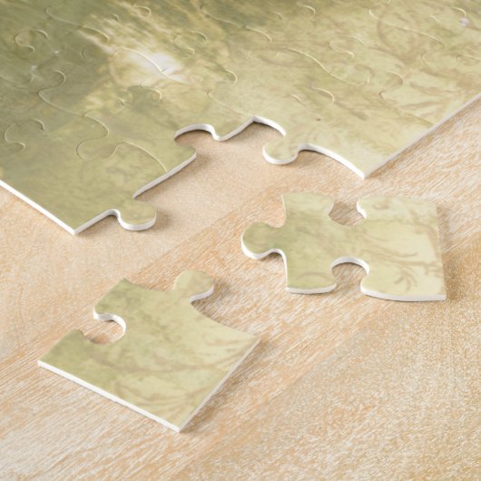 Blumenkopf Abstrakt mit glänzender Textur Puzzle (Seite)