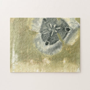 Blumenkopf Abstrakt mit glänzender Textur Puzzle