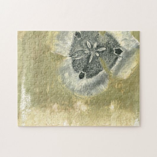 Blumenkopf Abstrakt mit glänzender Textur Puzzle (Horizontal)