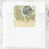 Blumenkopf Abstrakt mit glänzender Textur Quadratischer Aufkleber (Tasche)