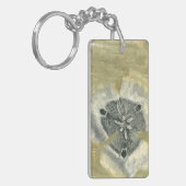 Blumenkopf Abstrakt mit glänzender Textur Schlüsselanhänger (Vorderseite links)
