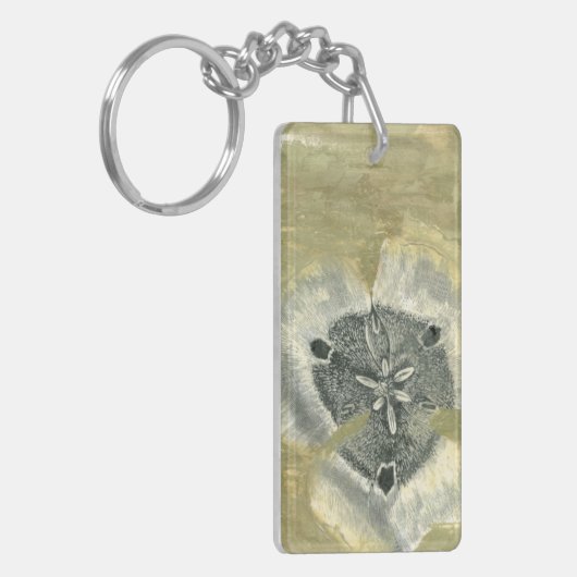 Blumenkopf Abstrakt mit glänzender Textur Schlüsselanhänger (Vorderseite links)