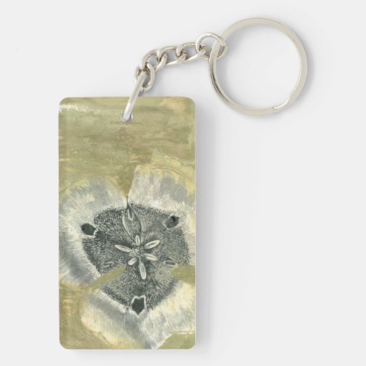 Blumenkopf Abstrakt mit glänzender Textur Schlüsselanhänger (Rückseite)