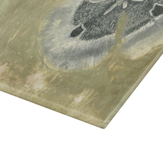 Blumenkopf Abstrakt mit glänzender Textur Schneidebrett (Ecke)