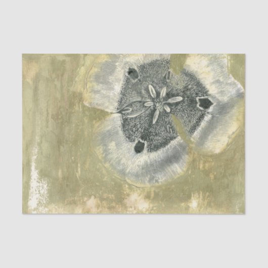 Blumenkopf Abstrakt mit glänzender Textur Seidenpapier (Vorderseite)