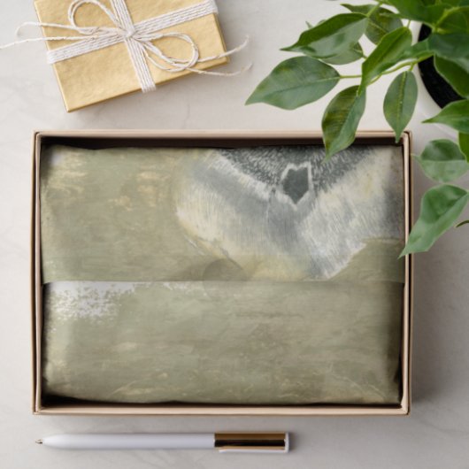 Blumenkopf Abstrakt mit glänzender Textur Seidenpapier (Geschenk)