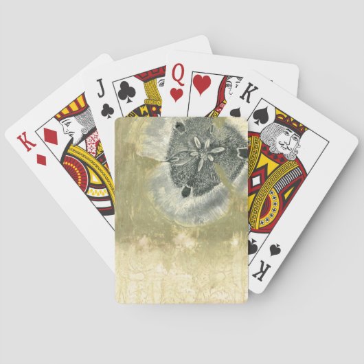 Blumenkopf Abstrakt mit glänzender Textur Spielkarten (Rückseite)