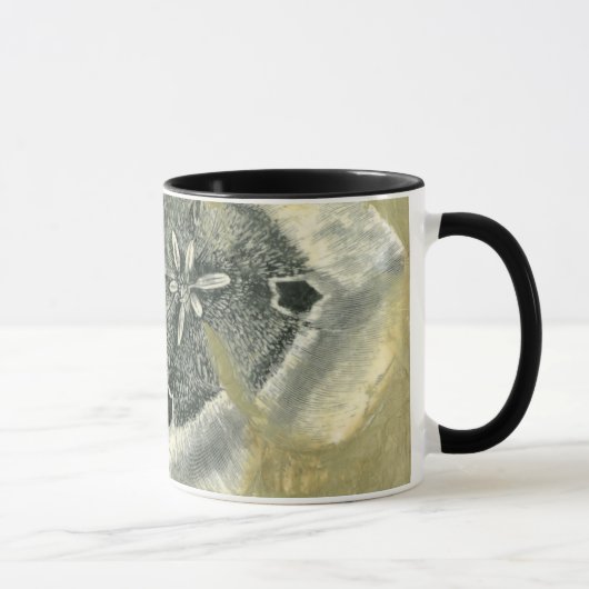 Blumenkopf Abstrakt mit glänzender Textur Tasse (Rechts)