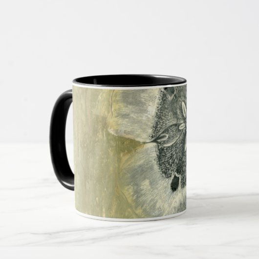 Blumenkopf Abstrakt mit glänzender Textur Tasse (Vorderseite Links)