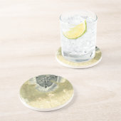 Blumenkopf Abstrakt mit glänzender Textur Untersetzer (Seite)