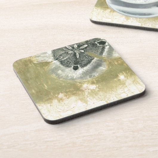 Blumenkopf Abstrakt mit glänzender Textur Untersetzer (Linke Seite)