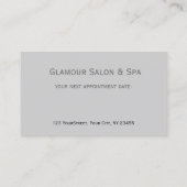 Blumenkopf Federmädchen Makeup Artist Terminkarte (Rückseite)