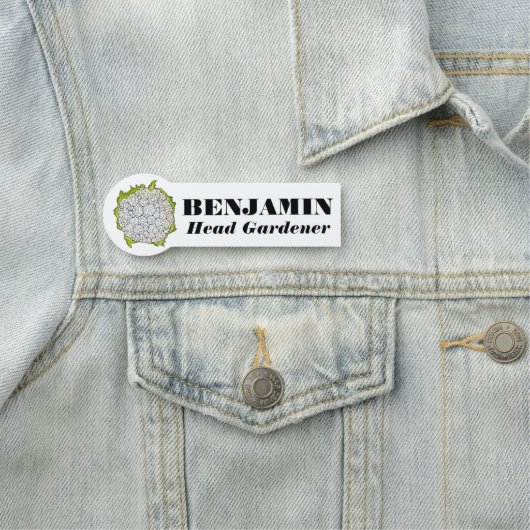 Blumenkopf Florets Gartenpflanze Veg Namensschild (Beispiel)