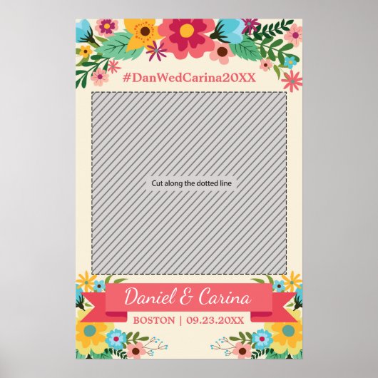 Blumenkopfrahmen für Foto Poster (Vorne)