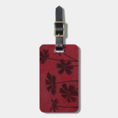 BlumenkopfSilhouetten über den Hintergrund der Kri Gepäckanhänger (Vorderseite vertikal)