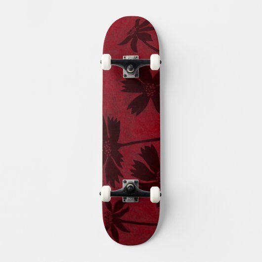 BlumenkopfSilhouetten über den Hintergrund der Kri Skateboard (Vorderseite)