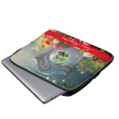 Blumenkopfstein Foto Hundeschema Laptopschutzhülle (Vorne Knopf)