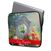 Blumenkopfstein Foto Hundeschema Laptopschutzhülle (Vorderseite Links)