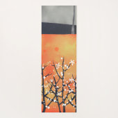 Blumenkoralle Abstrakt Orange Yogamatte (Rückseite)