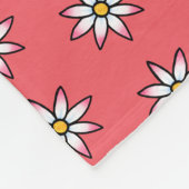 Blumenkoralle Fleecedecke (Ecke)