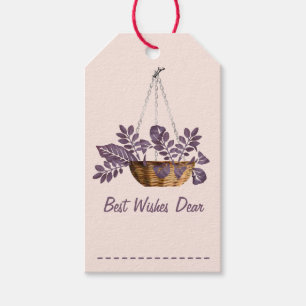 Blumenkorb Beste Wünsche Geschenkanhänger