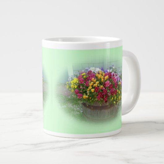 Blumenkorb Jumbo-Tasse (Vorderseite Rechts)