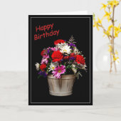 Blumenkorb Karte (Gelbe Blume)