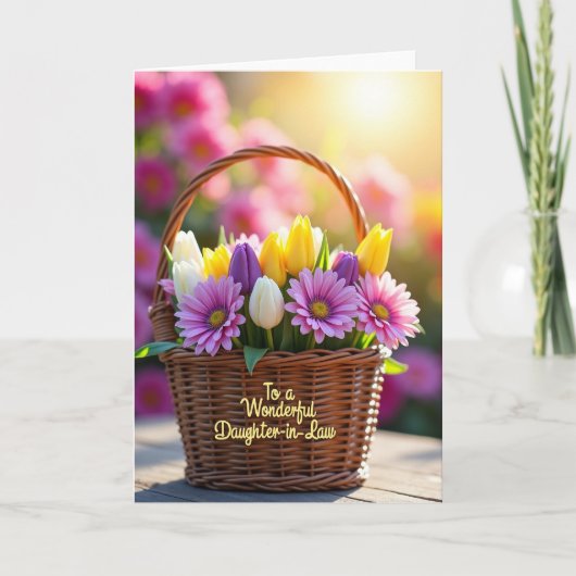 Blumenkorb Muttertagskarte Karte (Vorderseite)