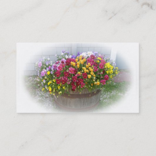 Blumenkorb Visitenkarte (Rückseite)