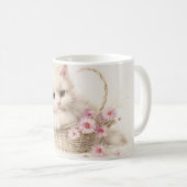 Blumenkörbchen Kätzchen Kaffeetasse (VorderseiteRechts)