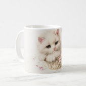 Blumenkörbchen Kätzchen Kaffeetasse (Vorderseite Links)