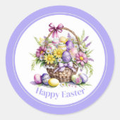 Blumenkörbe für Osteraufkleber Runder Aufkleber (Vorderseite)