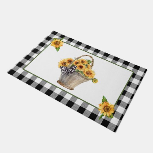 Blumenkörbe Fußmatte (Schrägansicht)