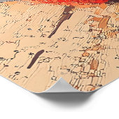 Blumenkörbe von Äpfeln durch Sonnenlicht Poster (Ecke)