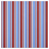 Blumenkornblau, dunkelrot und weiße Streifen Stoff (Muster)