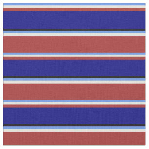 Blumenkornblume Blau, Beige, Braun, Blau und Schwa Stoff