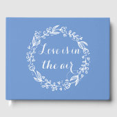 Blumenkornblume Blau & Weiße Hochzeitsblumen Gästebuch (Vorderseite)