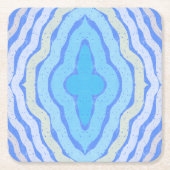 Blumenkornblume - Shabby Chic-Design Rechteckiger Pappuntersetzer (Vorderseite)