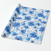 Blumenkornblume Typ Blau Blume Geschenkpapier (Ungerollt)