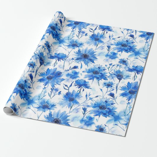 Blumenkornblume Typ Blau Blume Geschenkpapier (Ungerollt)