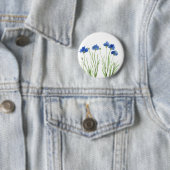 Blumenkornblumen Blumen Aquarellfarben Wildblumen Button (Beispiel)