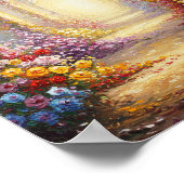 Blumenkorridor mit Torbogen | impressionistische Ö Poster (Ecke)